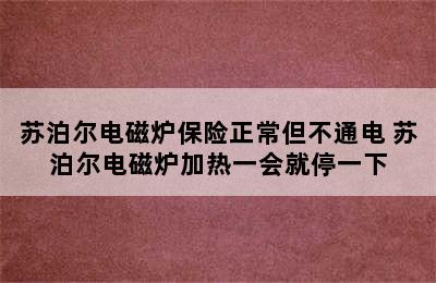 苏泊尔电磁炉保险正常但不通电 苏泊尔电磁炉加热一会就停一下